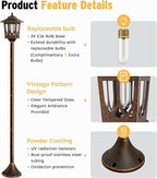 Solar Post Cap Lights 2-Pack, Waterproof LED