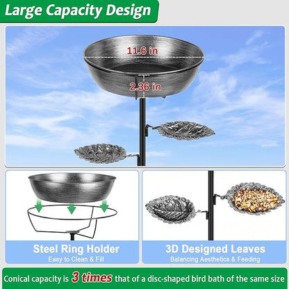 Classic Bird Bath & Feeder, Outdoor Metal