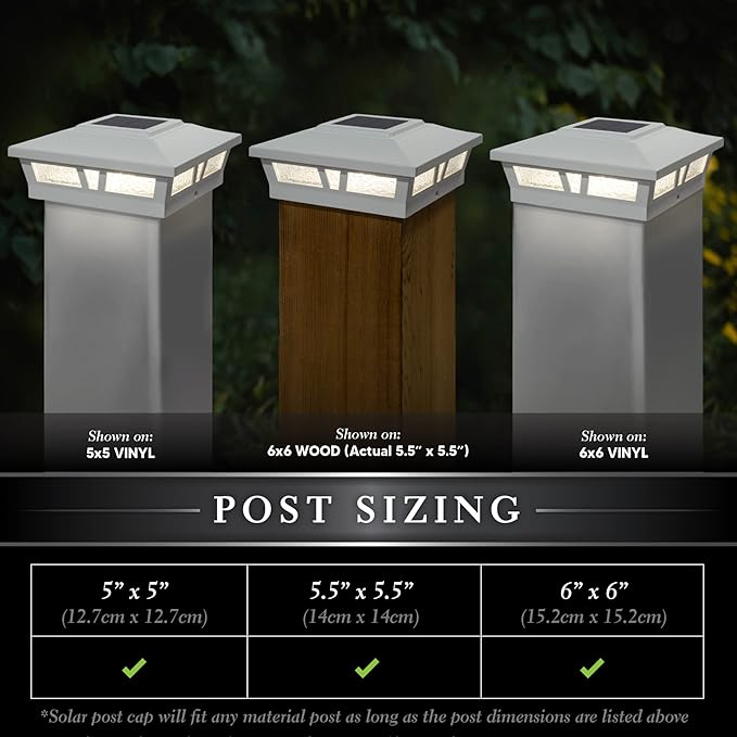 Classy Caps SLX772C 6x6 Brown Aluminum Oxford Solar Post Cap – High-Performance Solar Lighting, 2 LEDs, Durable Cast Aluminum, Decorative Glass Lens, Easy DIY, Fits 6"x6", 5.5"x5.5", 5"x5"