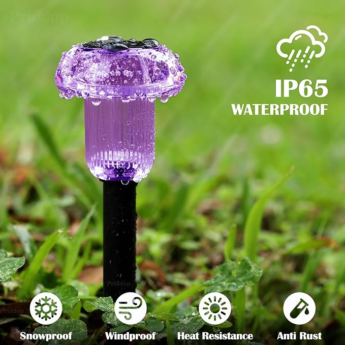 8-Pack Solar Path Lights, Outdoor Garden LED