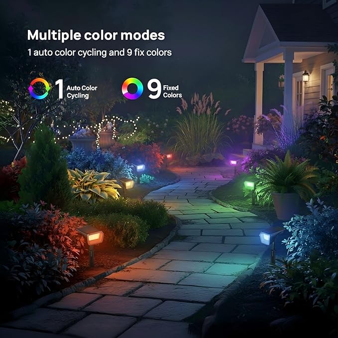 4-Pack Motion Sensor Solar Spotlights, Waterproof Wall LED