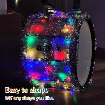 8-Pack Multicolor Patio String Lights, 16ft Weatherproof LED