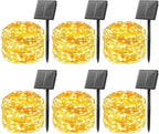6-Pack Christmas String Lights, 198ft 600 LED Waterproof Twinkle Lights