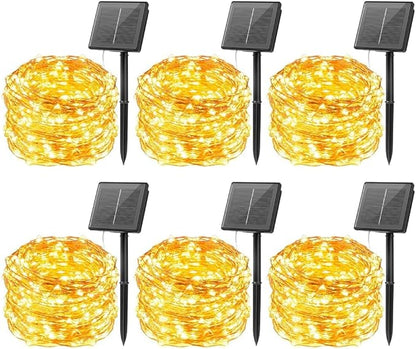 6-Pack Christmas String Lights, 198ft 600 LED Waterproof Twinkle Lights