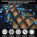 20ft Christmas LED String Lights, Waterproof Timer Lights