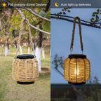 Solar Courtyard Lanterns, Backyard Hanging LED Decor