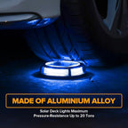 2-Pack Blue Solar Deck Lights, Outdoor LED