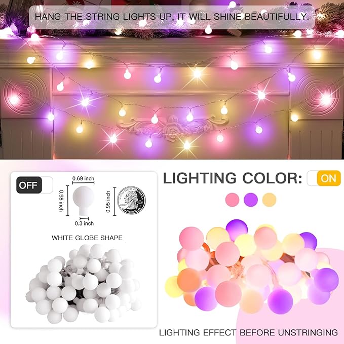 Christmas String Lights, 100 LED Waterproof Twinkle Lights