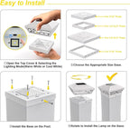 6-Pack Solar Post Cap Lights for Yard, LED