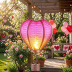 Classic Heart Solar Lanterns for Yard, Waterproof LED