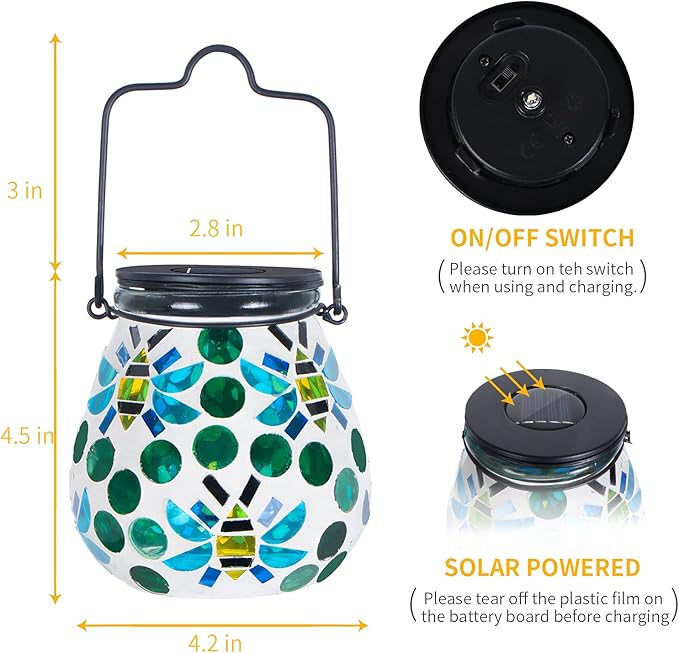 Bee Solar Lantern Set, Charming Porch Lighting