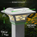 Upgraded Solar Post Cap Lights for Patio, LED