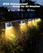12-Pack Warm White Solar Patio Lights, Outdoor LED