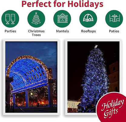 20ft Christmas LED String Lights, Waterproof Timer Lights