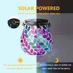 Mosaic Solar Lantern Set, Charming Porch Lighting