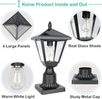 Solar Post Cap Lights, Warm White Waterproof