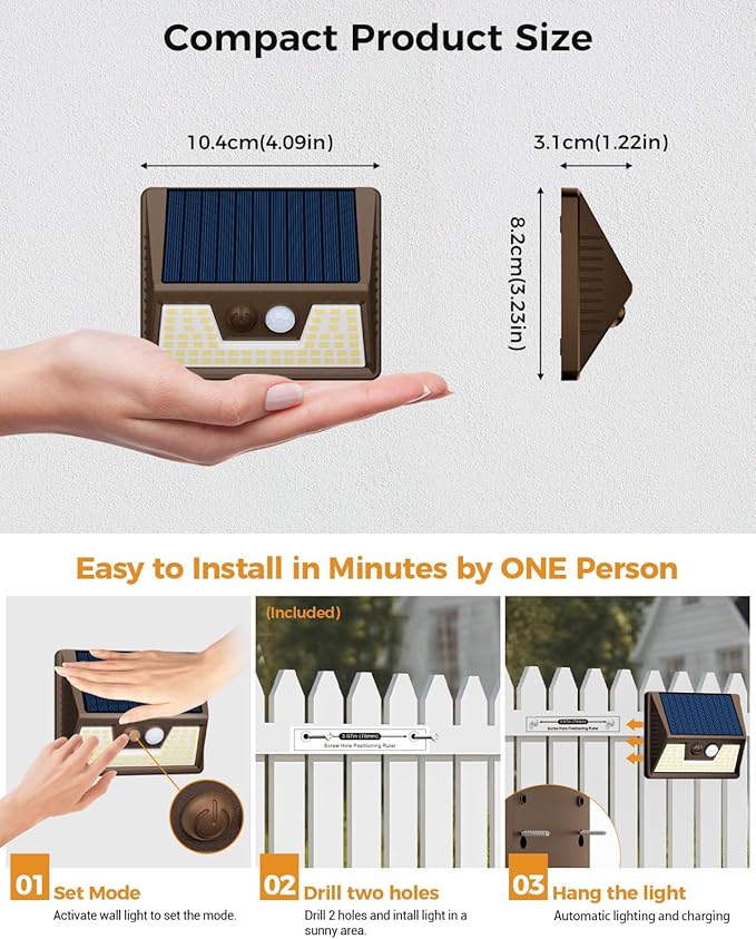 12-Pack Cold White Solar Patio Lights, Outdoor LED