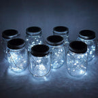 8-Pack Outdoor String Lights, Cool White Waterproof LED