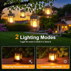 Backyard Solar Patio Lanterns, Metal Waterproof LED