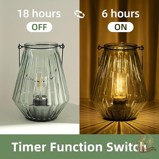 Battery Operated Lamp Hanging,Cordless LED Table Lamp with Timer, Decorative Lantern Lights Outdoor Indoor Decor for Patio/Home/Hallway/Deck/Spareroom/Bedroom/Tabletop/Fireplace/Vintage Style (LGreen)