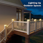 8-Pack Solar Post Cap Lights for Patio, LED