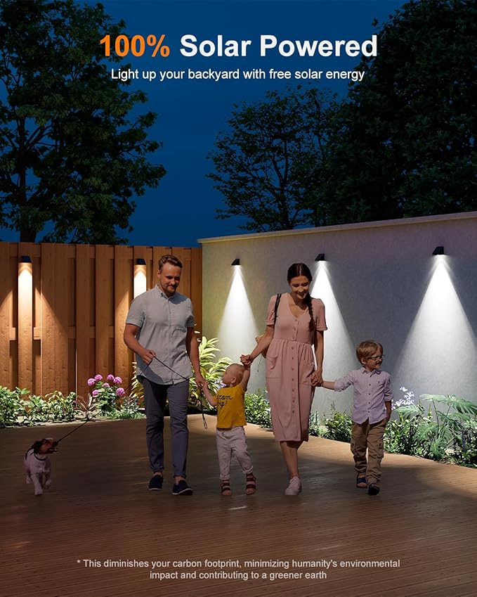 12-Pack Cool White Solar Deck Lights, Outdoor LED