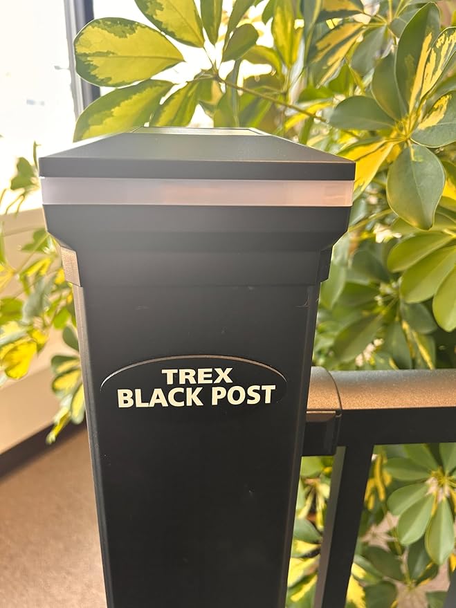 4.5" x 4.5" Composite Solar Deck Post Cap Light for a Trex Transcend Post (Black)