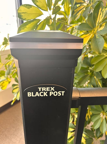 4.5" x 4.5" Composite Solar Deck Post Cap Light for a Trex Transcend Post (Black)