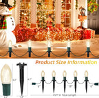 C9 Pathway Lights, 45ft LED Stakes