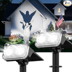 Solar Wall Spotlights 2-Pack, LED