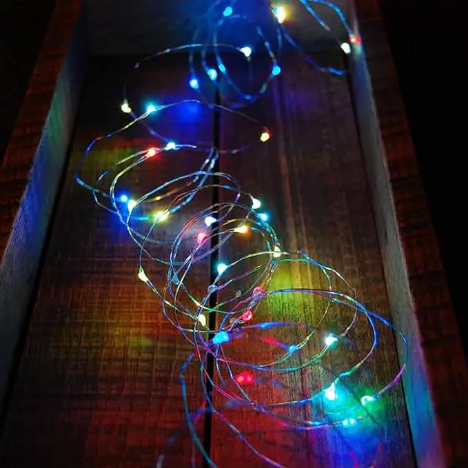 60 LED Christmas Twinkle Lights, 20ft Waterproof for Backyard