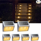 6-Pack Stair Solar Lights, Waterproof LED