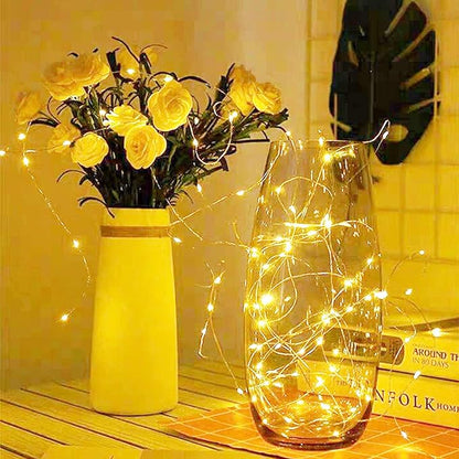 10 Pack Fairy Lights with Timer,10 ft 30 LED String Lights 8 Modes Fairy Lights Battery Operated Waterproof for DIY Wedding Party Bedroom Mason Jars Christmas Decorations (Warm White)