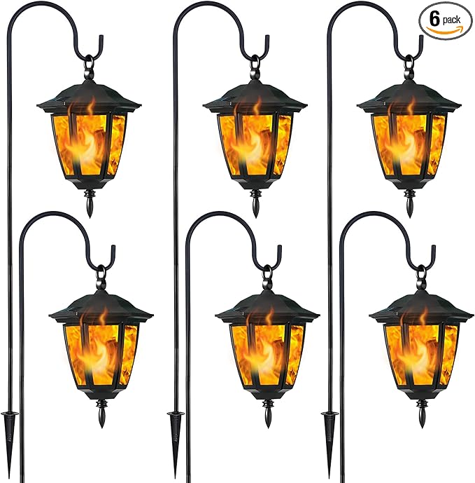 Garden Solar Lantern Set 6-Pack, Charming Garden Lighting