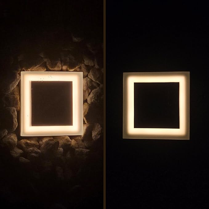 Warm White In-Ground Solar Lights, Flat LED Driveway