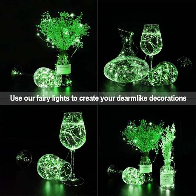 16-Pack 30 LED Christmas Twinkle Lights, 2ft Waterproof for Backyard