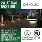 Black Solar Fence Lights, Outdoor LED