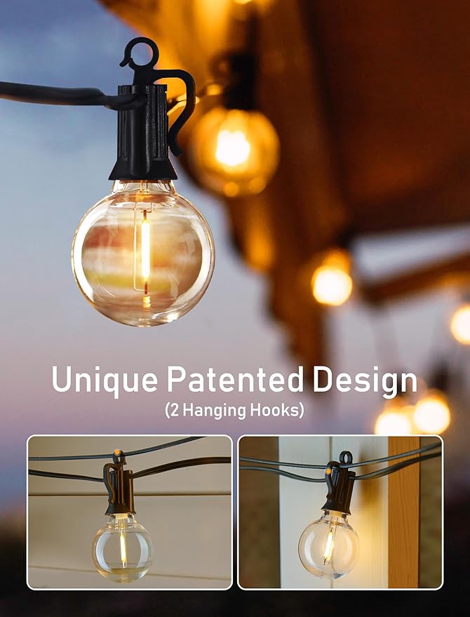 Outdoor String Lights, 200ft Waterproof LED