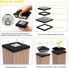 RGB Solar Fence Post Caps 6-Pack, Patio LED