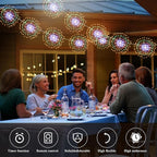 5-Pack Firework Starburst String Lights, 1000 LED Party