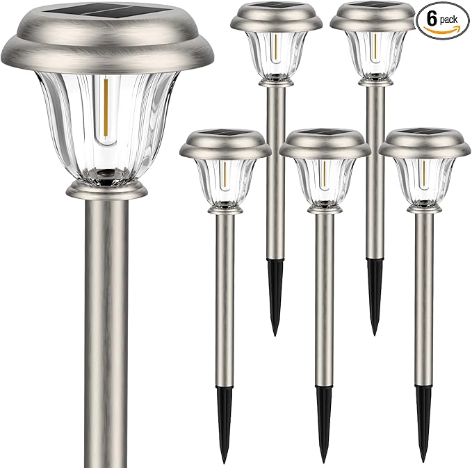 6-Pack Solar Landscape Lights for Yard