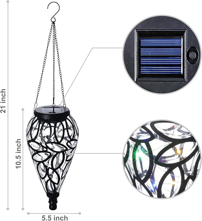 Backyard Solar Lantern Set, Rustic Patio Lighting