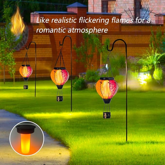Garden Solar Garden Lanterns, Elegant Waterproof LED