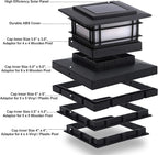 8-Pack Solar Fence Post Lights, Outdoor LED Caps