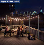 Metal String Light Poles, 10ft Patio Light Stands