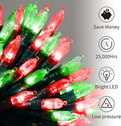Christmas Fairy Lights 2-Pack, 50 LED Battery Twinkle Lights