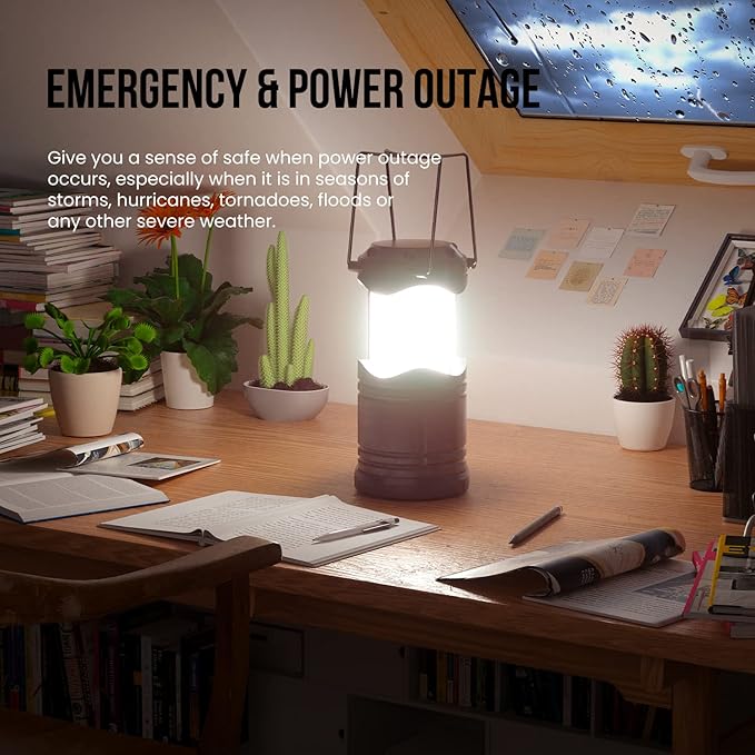 4-Pack Garden Solar Outdoor Lanterns, Metal Waterproof LED