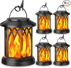 Solar Courtyard Lanterns 4-Pack, Yard Hanging LED Decor