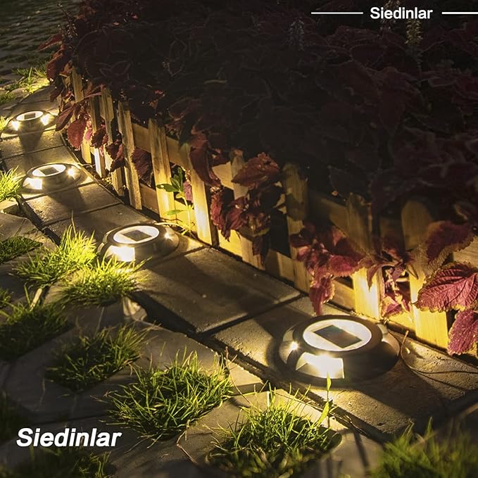 16-Pack Solar Gutter Lights, Warm White Waterproof LED