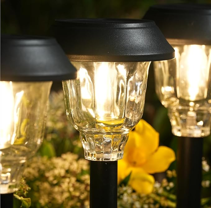 6-Pack Solar Path Lights, Outdoor Walkway LED